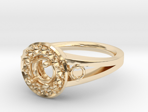 Split Halo Engagement Ring in 14K Yellow Gold