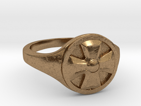Ring Templier : Croix de Malte // Size US 10 3/4 in Natural Brass