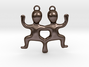 Gemini Pendant in Polished Bronze Steel