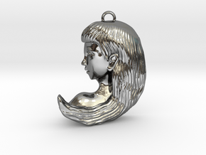 Virgo Pendant in Fine Detail Polished Silver