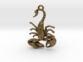 Scorpio Pendant in Polished Bronze