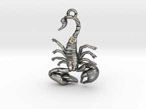 Scorpio Pendant in Fine Detail Polished Silver