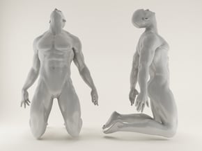 2016005-Strong man scale 1/10 in White Processed Versatile Plastic
