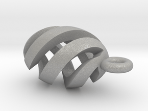 Spiral Spheroid Pendant in Aluminum