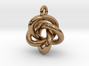 Quadrefoil Knot Pendant in Polished Brass