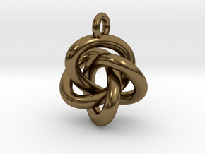 Quadrefoil Knot Pendant in Polished Bronze