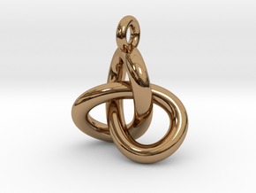 Trefoil Knot Pendant in Polished Brass