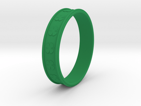 Ø0.781 inch/Ø19.84 Mm Clover Ring in Green Processed Versatile Plastic