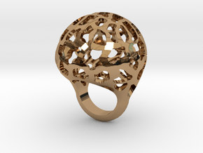 Orbit ring in Polished Brass