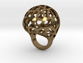Orbit ring in Polished Bronze