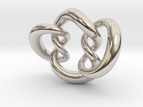 Knot A in Rhodium Plated Brass