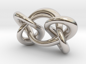 Knot B in Rhodium Plated Brass