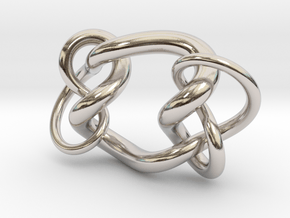 Knot C in Rhodium Plated Brass