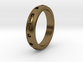 Ø0.788 inch/Ø20.02 Mm Clover Ring in Natural Bronze