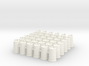 Traffic Drum .01. 1:64 Scale in White Processed Versatile Plastic