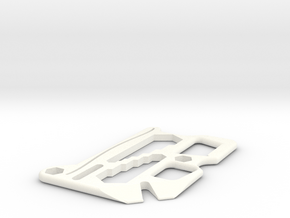Credit Card Tool V3 in White Processed Versatile Plastic