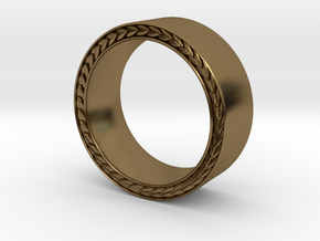 Roman Laurel Band - Size 12 in Polished Bronze