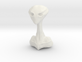 Alien Bust #1 in White Natural Versatile Plastic