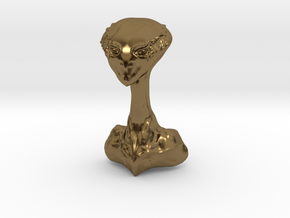 Alien Bust #1 in Polished Bronze