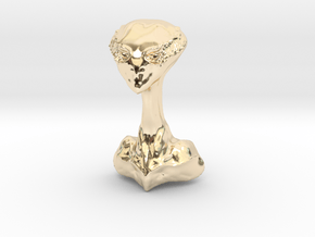 Alien Bust #1 in 14k Gold Plated Brass
