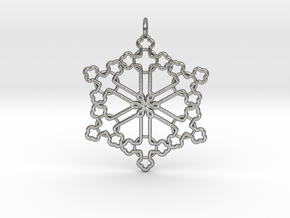 The Snowflake Cross in Natural Silver