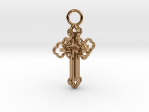 The 3d Cross in Polished Brass