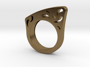 Vitruvio ring in Natural Bronze