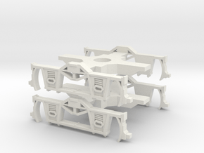 Truck #001 - 2 Pack - N Scale - 1880s in White Natural Versatile Plastic