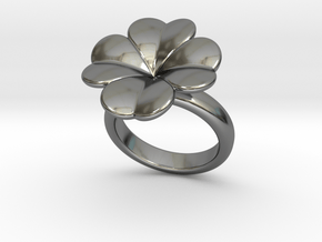 Lucky Ring 24 - Italian Size 24 in Fine Detail Polished Silver