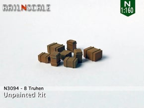8 Truhen (N 1:160) in Tan Fine Detail Plastic