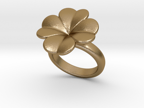 Lucky Ring 26 - Italian Size 26 in Polished Gold Steel