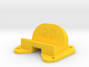 Birdseye KillerBEE - 20° Action Cam Mount in Yellow Processed Versatile Plastic