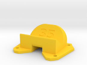 Birdseye KillerBEE - 35° Action Cam Mount in Yellow Processed Versatile Plastic