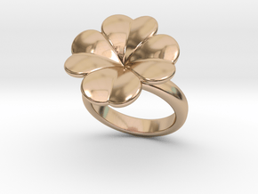 Lucky Ring 27 - Italian Size 27 in 14k Rose Gold Plated Brass