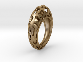 Orbit Central ring in Polished Gold Steel