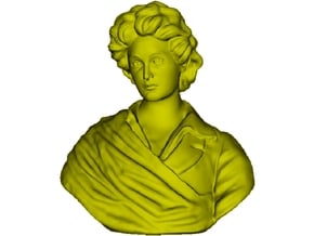 1/9 scale Percy Bysshe Shelley bust in Clear Ultra Fine Detail Plastic