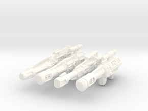 Combiner Wars Stunticon Deluxe Weapons in White Processed Versatile Plastic