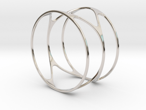 Thin bracelet - 67mm diameter in Platinum