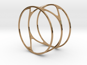Thin bracelet - 67mm diameter in Polished Brass