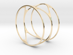 Thin bracelet - 67mm diameter in 14k Gold Plated Brass