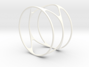 Thin bracelet - 67mm diameter in White Processed Versatile Plastic