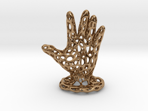 Voronoi Jewelry Hand in Polished Brass