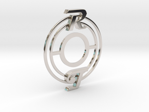 Pickup Selector Plate - Magneto R/T With Circle Tr in Rhodium Plated Brass