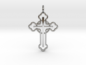 The Ringed Cross in Polished Silver