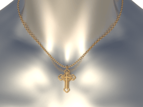 The Ringed Cross in 14k Rose Gold