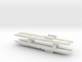 Echo-Class SSGN x 4, 1/1800 in White Natural Versatile Plastic