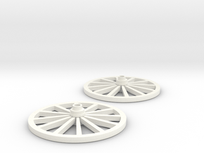 Wagon Wheels in 1/35 scale in White Processed Versatile Plastic