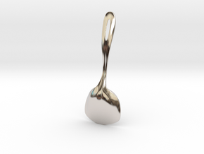 Square Spoon in Rhodium Plated Brass