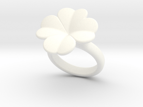 Lucky Ring 28 - Italian Size 28 in White Processed Versatile Plastic