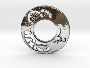 MHS compatible Tsuba 6 in Fine Detail Polished Silver